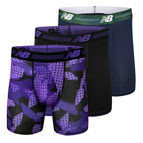 New Balance Men's Ultra Soft Performance 6" Boxer Briefs with No Fly (3-Pack of Underwear) von New Balance