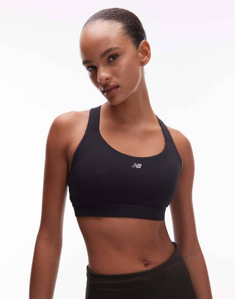 New Balance - NB - Basic-Sport-BH in Schwarz-Grau von New Balance
