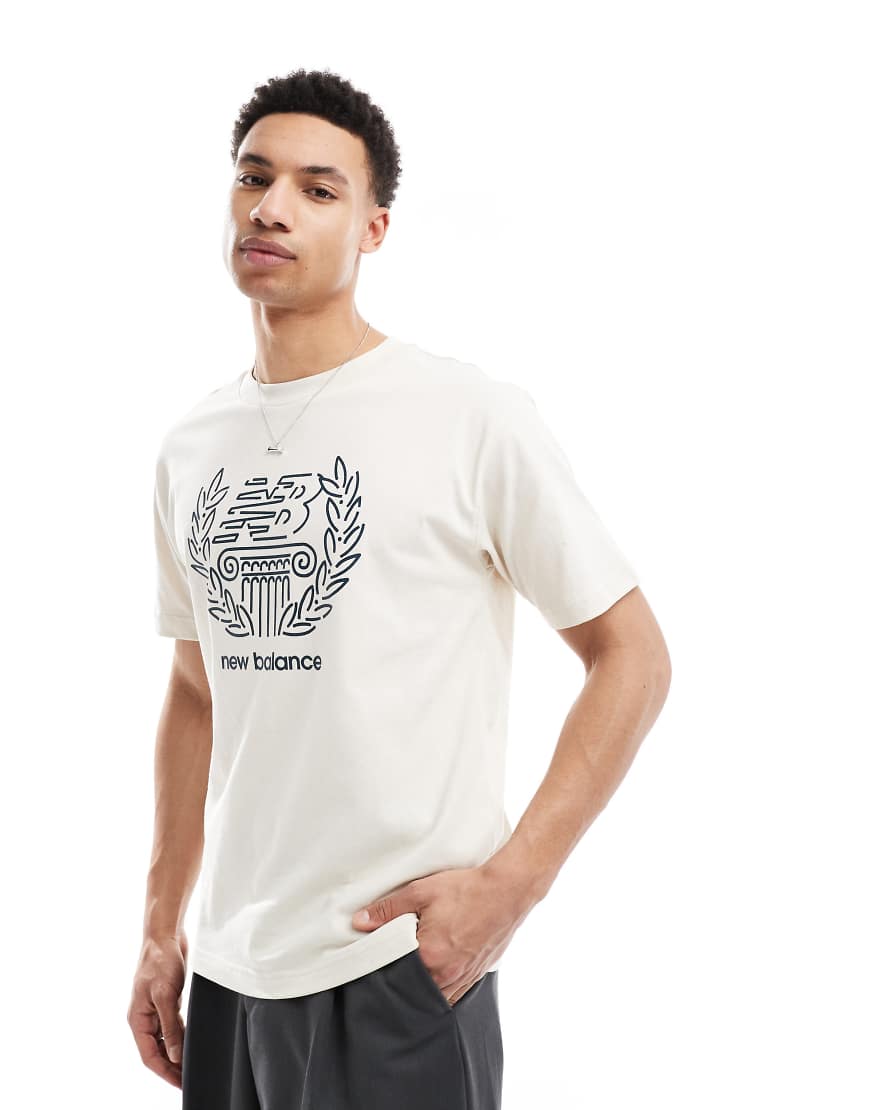 New Balance - New balance x debut - T-Shirt in Beige mit Skulptur-Print-Braun von New Balance