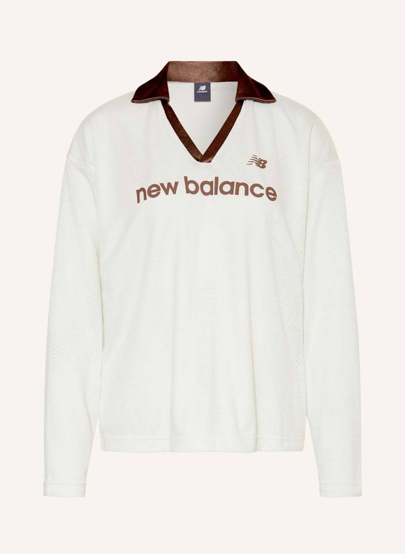 New Balance Oversized-Longsleeve Aus Mesh weiss von New Balance