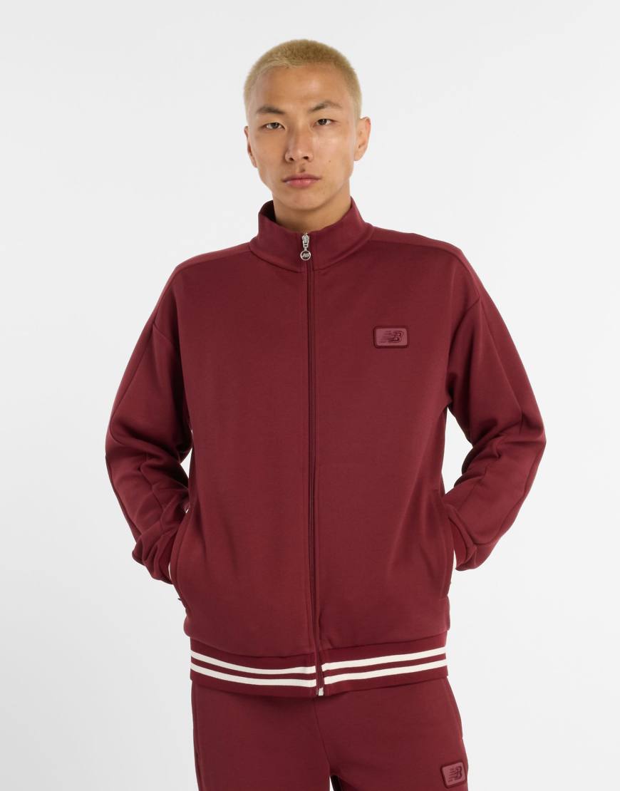 New Balance - Post Season - Pikee-Trainingsjacke in Monarch-Burgunderrot von New Balance