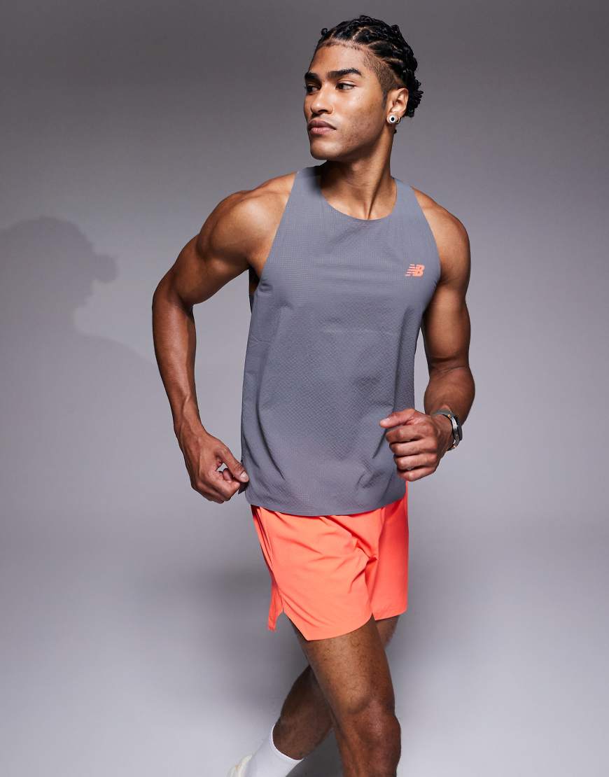 New Balance - Race Day - Superleichtes Tanktop in Grau von New Balance