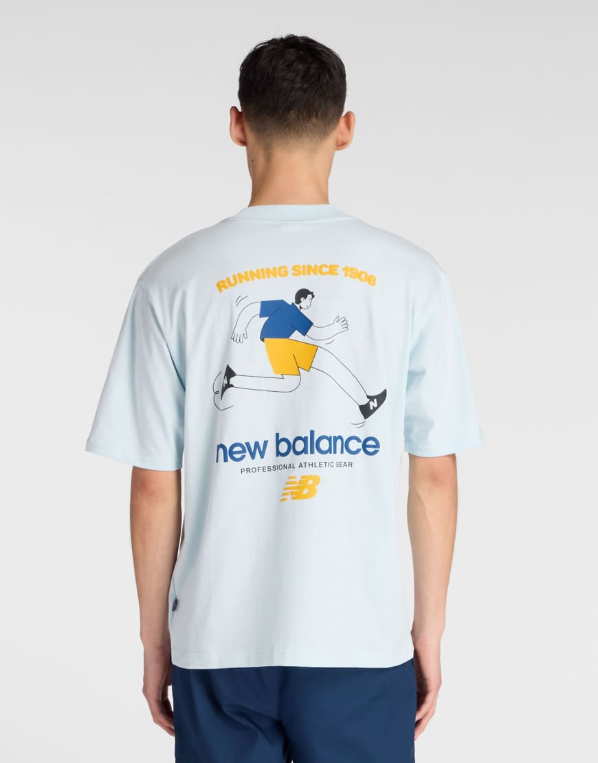 New Balance - Retro Running - T-Shirt in Blau von New Balance