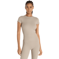 New Balance Ribbed Fitted T-shirt Damen T-Shirts - Braun - Größe S - Poly Jersey von New Balance