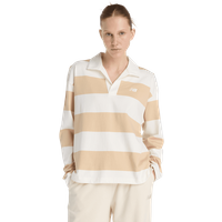 New Balance Rugby Long Sleeve Damen Sweatshirts - Braun - Größe XL - Baumwoll-Jersey von New Balance