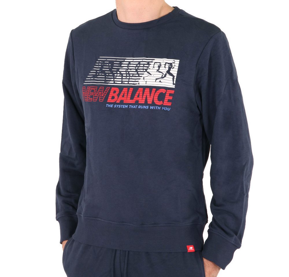 New Balance Rundhalspullover New Balance MT03509 Essential Speed Crew NGO Natural Indigo von New Balance