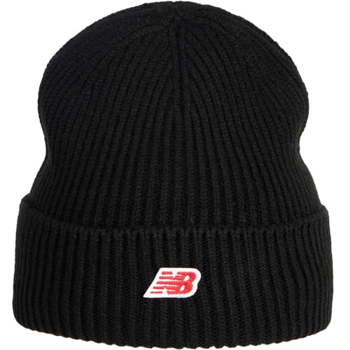 New Balance Small Logo Beanie Wintermütze (DE/NL/SE/PL, Alphanumerisch, Einheitsgröße, Black) von New Balance