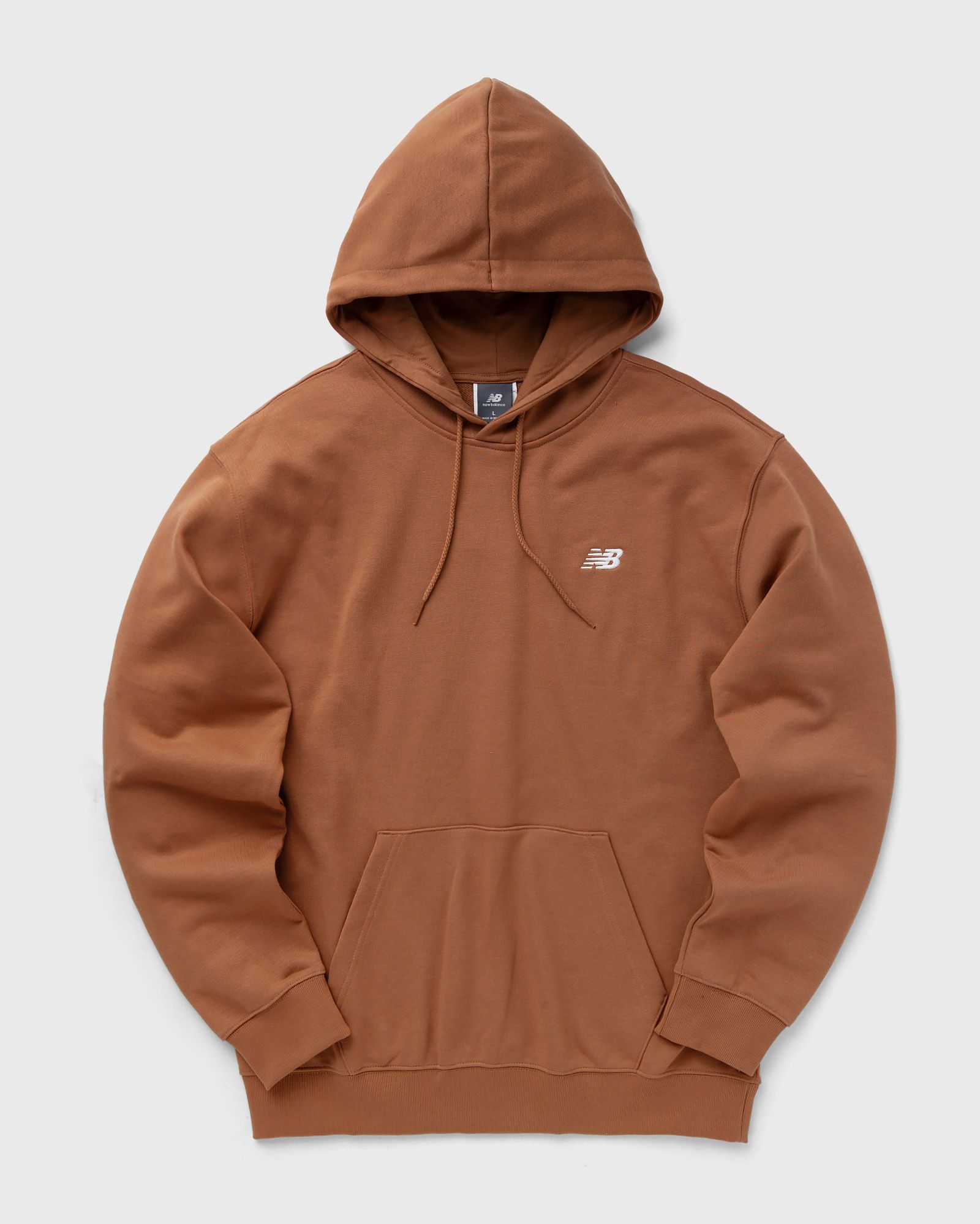 New Balance Small Logo French Terry Hoodie men Hoodies brown in Größe:L von New Balance