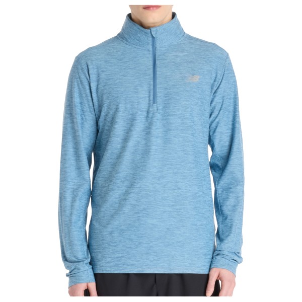 New Balance - Space Dye 1/4 Zip - Kunstfaserpullover Gr S blau von New Balance