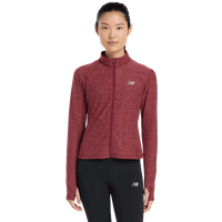 New Balance Space Dye Full Zip Damen Trainingsoberteile - Rot - Größe L - Poly Jersey von New Balance