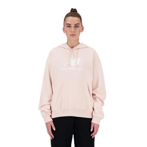 New Balance Sport Essentials French Terry Hoodie Rosa - L von New Balance