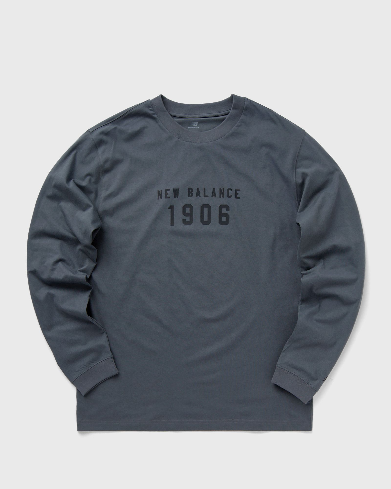 New Balance Sport Essentials Graphic Long Sleeve T-Shirt men Longsleeves blue|grey in Größe:M von New Balance