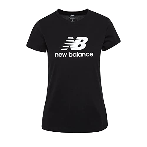 New Balance Stack Logo Women Shirt (S, Black) von New Balance