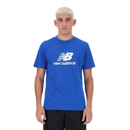 New Balance Stacked Logo T-Shirt - Blue Oasis (424), Bul - Blue Oasis, XL von New Balance