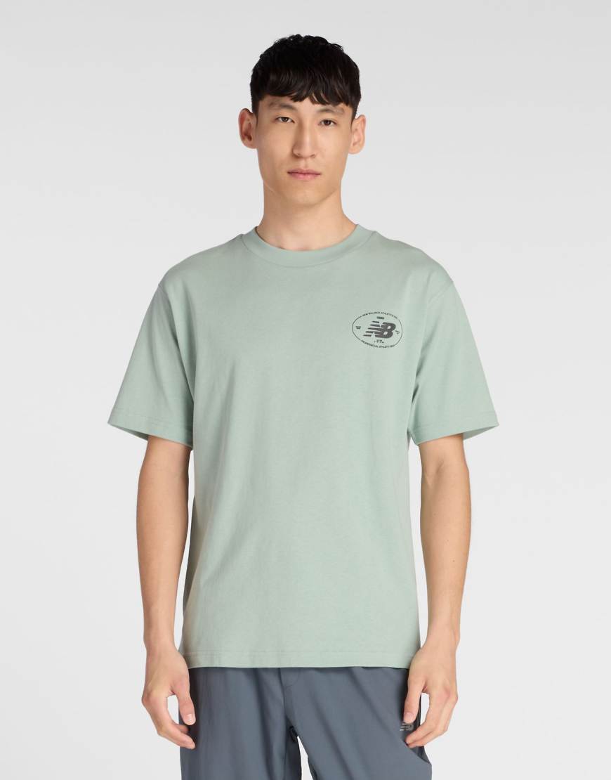 New Balance - Strukturiertes T-Shirt in Grün von New Balance