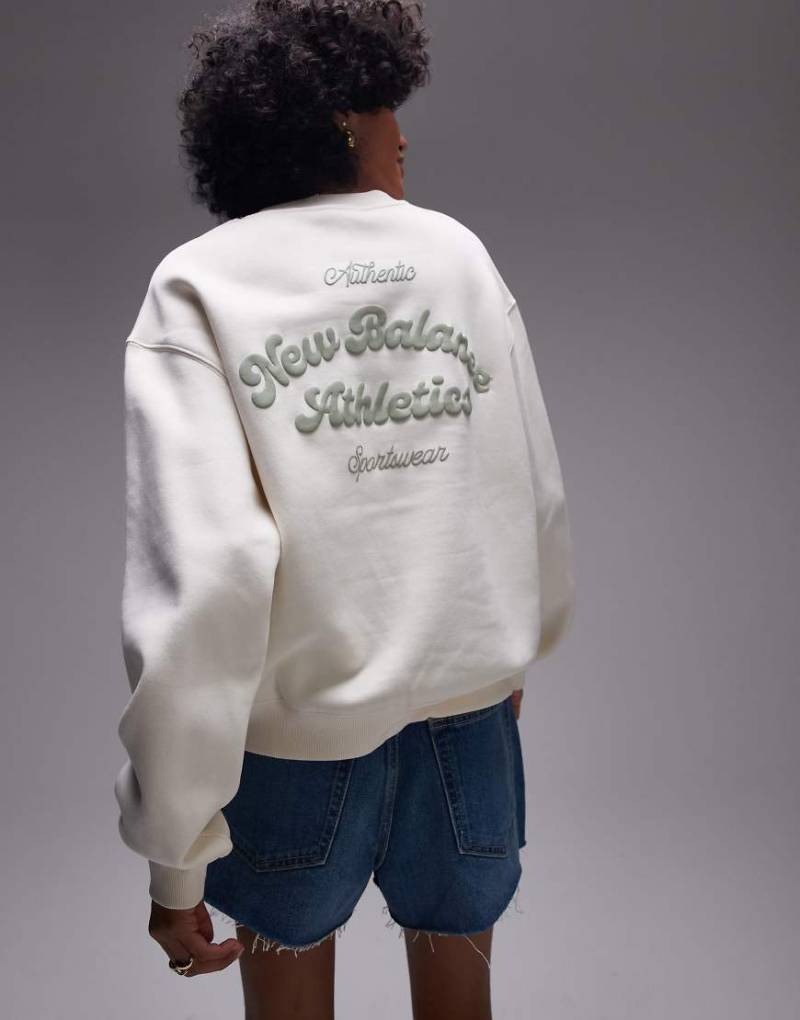 New Balance - Sweatshirt aus Fleece in Beige-Neutral von New Balance