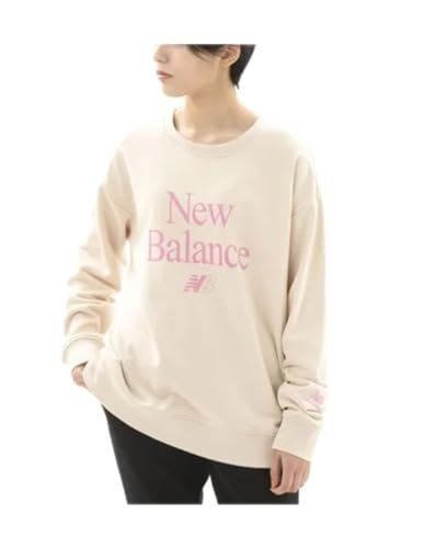 New Balance - Sweatshirt mit Rundhalsausschnitt WT21508 CTU EN Farbe Beige -Sweatshirt für Damen, beige, 36 von New Balance