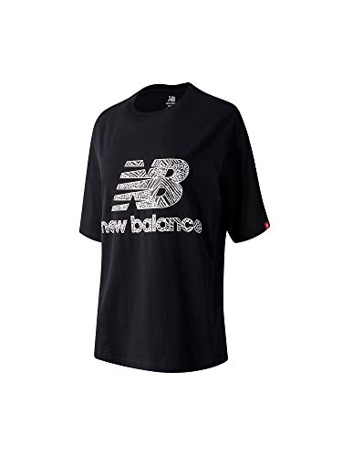 New Balance T-Shirt Damen Athletics Animal PRINTEE Apparel WT03549 Black, Größe:XS von New Balance