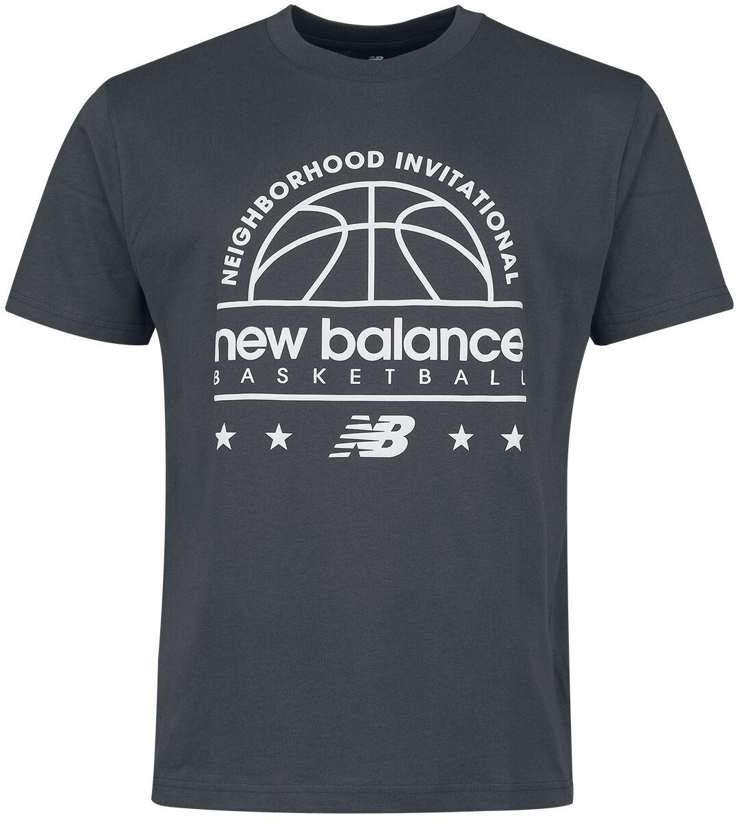 New Balance T-Shirt - NB Hoops Invitational T-Shirt - S bis L - für Männer - Größe S - grau von New Balance