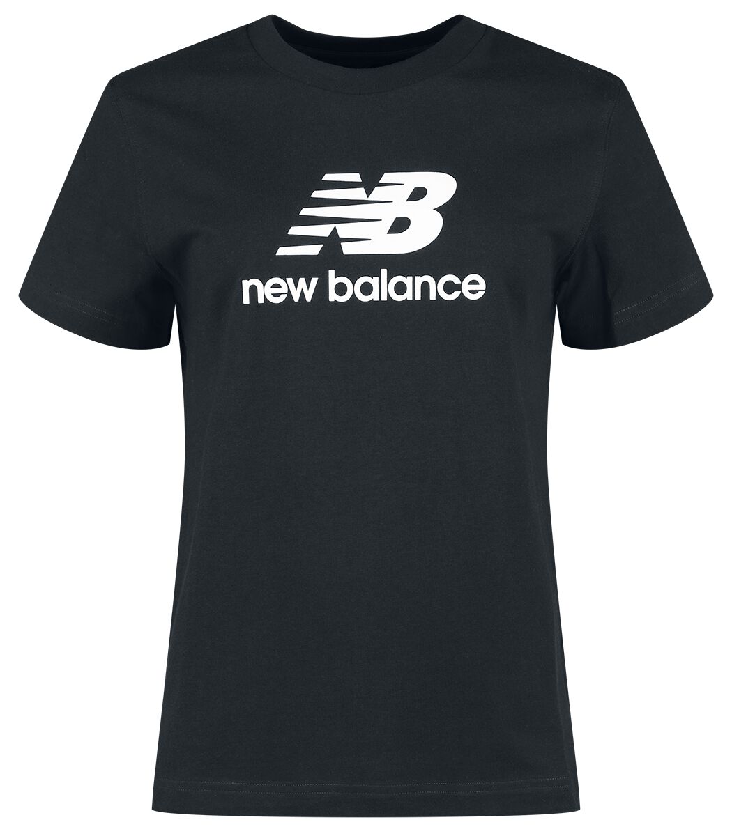 New Balance T-Shirt - Sport Essentials Jersey Stacked Logo T-Shirt - XS bis XL - für Damen - Größe M - schwarz von New Balance