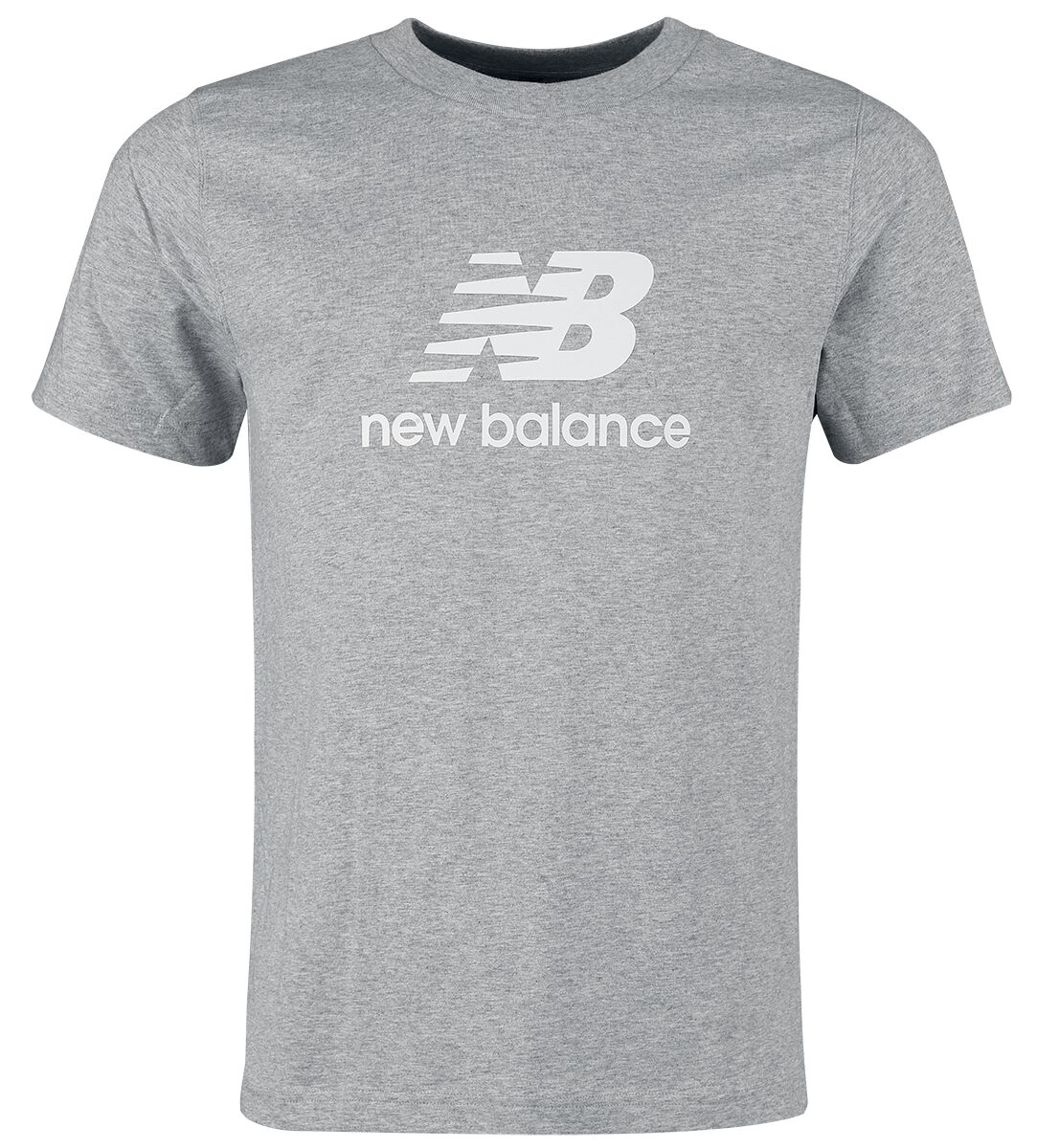 New Balance T-Shirt - Stacked Logo T-Shirt - S bis XXL - für Männer - Größe M - grau von New Balance