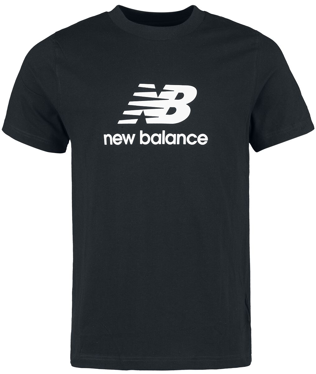 New Balance T-Shirt - Stacked Logo T-Shirt - S bis XXL - für Männer - Größe M - schwarz von New Balance