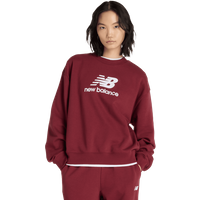 New Balance Terry Damen Sweatshirts - Rot - Größe XL - Baumwoll-Jersey von New Balance