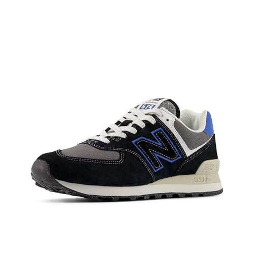 New Balance Unisex 574 Sneaker, Schwarz/Blauer Achat, 45.5 EU von New Balance