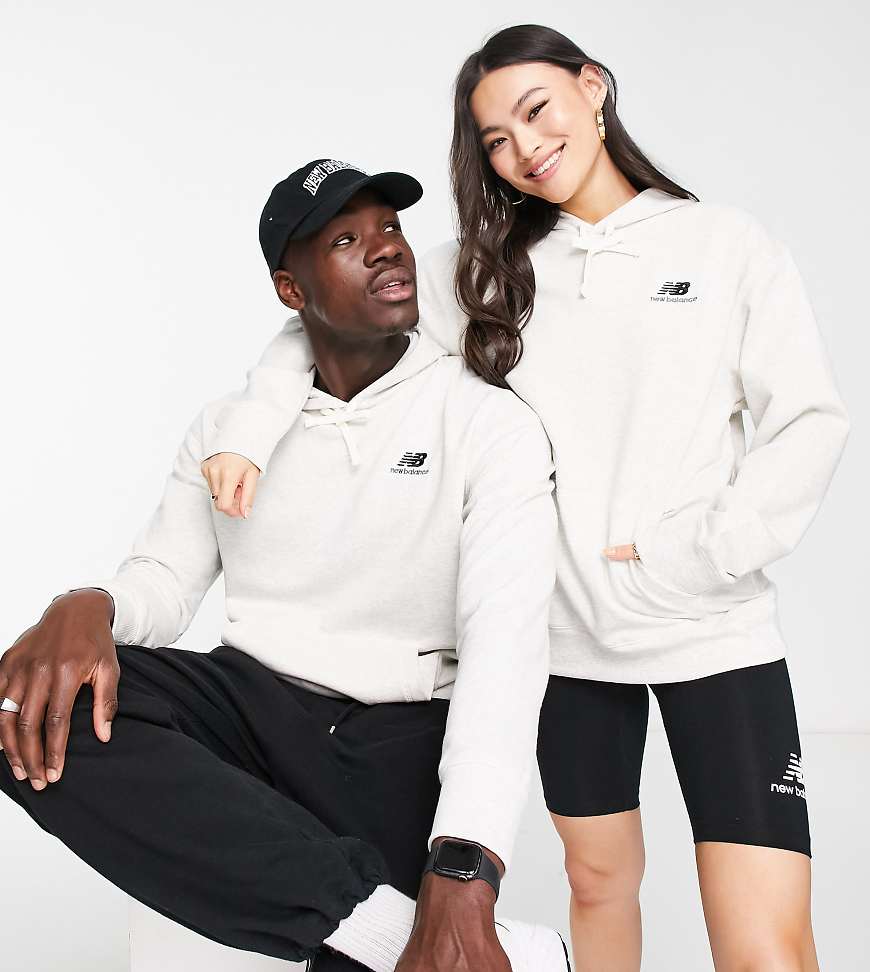 New Balance - Unisex-Kapuzenpullover in Grau mit Logo von New Balance
