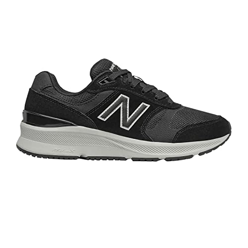 New Balance WW880BK5 Damen-Sneaker, breit, Größe 2E, Schwarz / silberfarben, Schwarz, 9.5 US Wide von New Balance