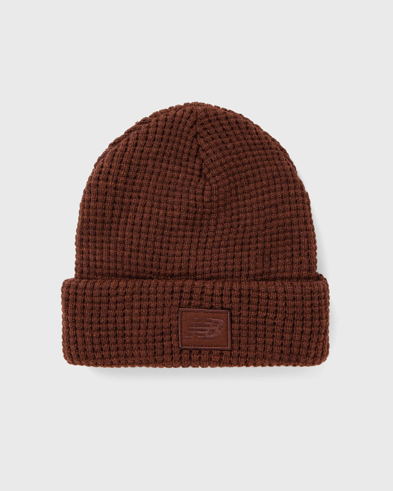 New Balance Waffle Knit Cuffed Beanie men Beanies brown in Größe:ONE SIZE von New Balance