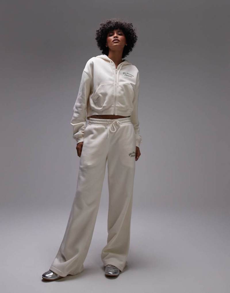 New Balance - Weit geschnittene Jogginghose aus Fleece in Beige-Neutral von New Balance