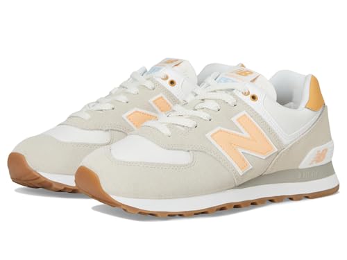 New Balance Women's 574 V2 Spring Sneaker, Timberwolf/Alpha Orange, 39 EU von New Balance