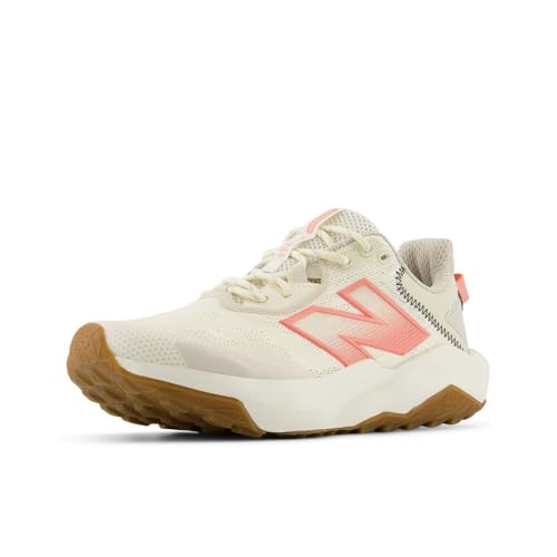 New Balance Women's Dynasoft Nitrel V6 Trail Running Shoe, Angora/Sunfade Red/Timberwolf, 41 EU von New Balance