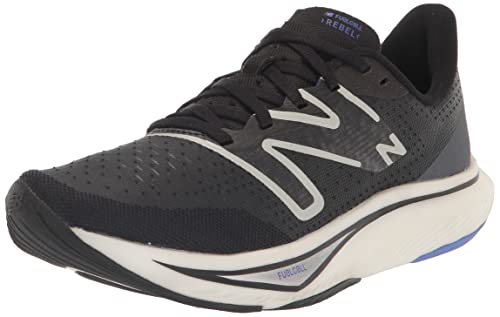 New Balance Women's FuelCell Rebel V3 Running Shoe, Black/Aura/Vibrant Spring Glo, 7.5 von New Balance