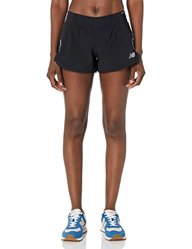 New Balance Damen Impact Run 7,6 cm 22 Shorts, Schwarz, Klein von New Balance