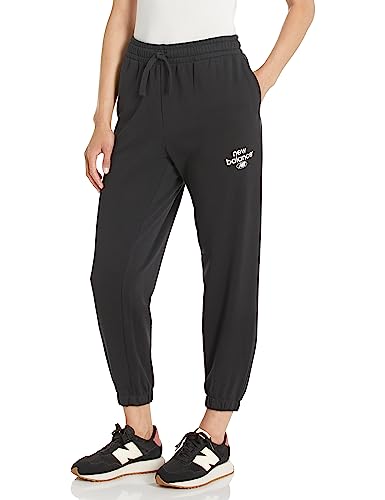 New Balance Women's NB Essentials Graphic Fleece Pant, Black, Small von New Balance