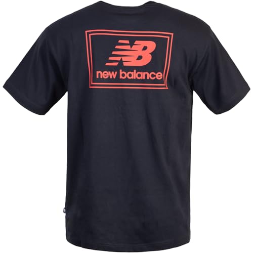 New Balance Woven Label T-Shirt (DE/NL/SE/PL, Alphanumerisch, M, Regular, Regular, Black) von New Balance