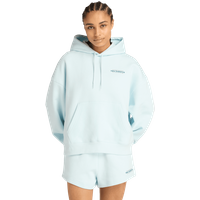 New Balance fleece Damen Kapuzenpullover - Blau - Größe XS - Baumwoll-Jersey von New Balance