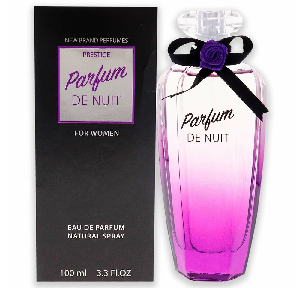 New Brand Eau de Parfum Eau De Parfum De Nuit Women Purple/Black 100ml von New Brand
