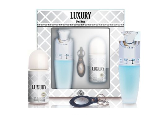New Brand Luxury Silver Geschenkset homme / men, 3-teilig (Eau de Toilette 100ml + Deodorant 50ml + Schlsselanhnger) von New Brand
