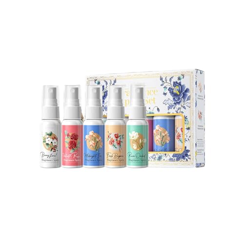 Body Spray Set für Frauen, Reisegröße Damenduft Körperspray, natürliche blumige, süße Düfte, Parfüm Duft Nebel Geschenksets, 5 Stück von New Cover