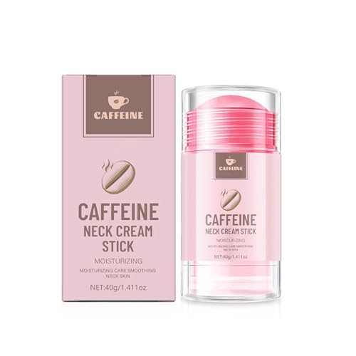 Koffein-Halscreme Stift, Halsstraffung Creme für Frauen, Anti-Aging-Hautpflegecreme mit Koffein, strafft und die Haut tiefenwirksam, reduziert Fältchen und feine Linien und strafft schlaffe Haut von New Cover