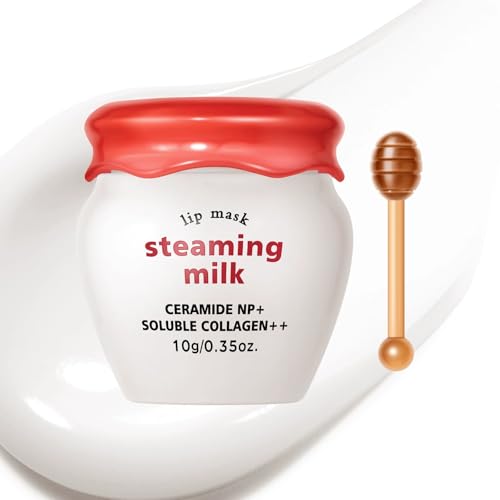 Milk Lip Sleeping Mask Balm - Hydrating Overnight Repair with Collagen & Ceramide, Nourishing Moisturizer for Dry Chapped Lips, Smoothing Lip Care Gel (10g/0.35oz.) von New Cover