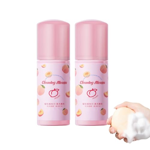 Pfirsichduftende Make-up-Puffs & Schwämme & Pinsel, Reinigungsmousse, 45 g, 2 Stück, wasserfreier Tiefenreinigungsschaum für Make-up-Werkzeuge Pfirsichduftende Make-up-Puffs & Schwämme & Pinsel, Reinigungsmousse, 45 g, 2 Stück, wasserfreier Tiefenreinigungsschaum für Make-up-Werkzeuge von New Cover