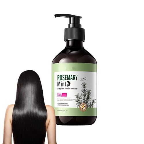 Rosmarin-Minze-Spülung, 350 ml, kräftigende und glättende Spülung, trockenes, feines, lockiges Haar für Frauen und Männer, natürliche Haarpflege, reparierende, feuchtigkeitsspendende (325 ml) von New Cover