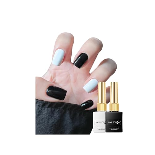 Schwarz-Weiß-Gel-Nagellack-Set, 2 Stück, weiß und schwarz, 15 ml, Soak-Off-LED-Nägel, weiße Nagelkunst, Maniküre, Design, DIY zu Hause, Salon, Geschenke für Frauen und Mädchen Schwarz-Weiß-Gel-Nagellack-Set, 2 Stück, weiß und schwarz, 15 ml, Soak-Off-LED-Nägel, weiße Nagelkunst, Maniküre, Design, DIY zu Hause, Salon, Geschenke für Frauen und Mädchen von New Cover