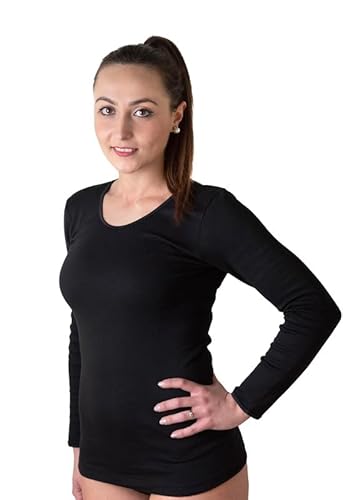 New Day außergewöhnlicher Unterwäsche, hergestellt in Italien, 2 Damenpullover mit langem Rand, warmer Baumwolle, einfarbig, 2 Stück, Schwarz Small New Day außergewöhnlicher Unterwäsche, hergestellt in Italien, 2 Damenpullover mit langem Rand, warmer Baumwolle, einfarbig, 2 Stück, Schwarz Small von New Day intimo eccezionale