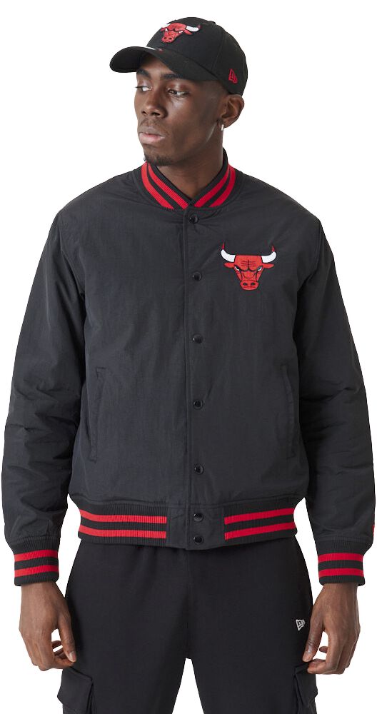 New Era - NBA Bomberjacke - Chicago Bulls Bomberjacke - S bis 3XL - Größe M - schwarz von New Era - NBA