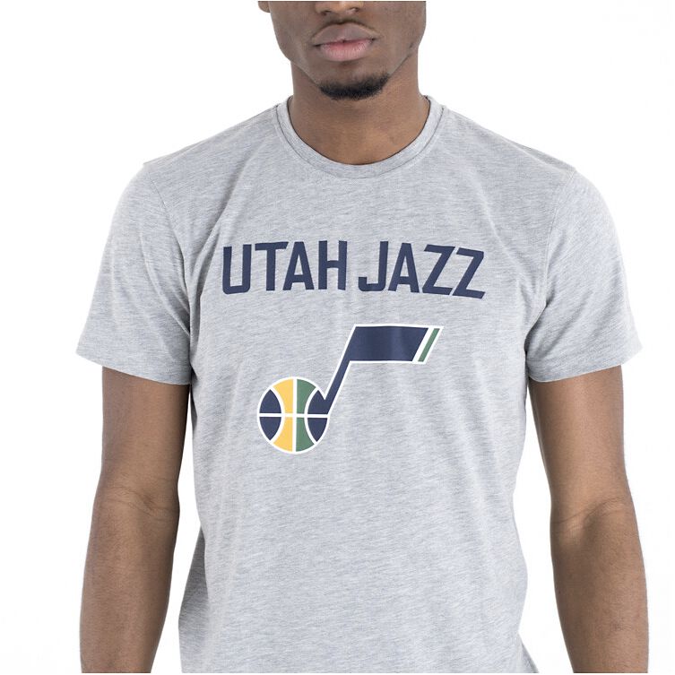 New Era - NBA T-Shirt - Utah Jazz - S bis XXL - für Männer - Größe M - grau von New Era - NBA